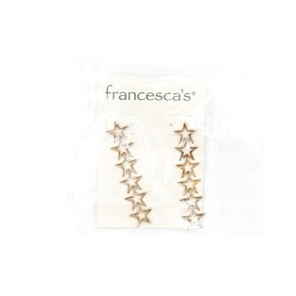 Francesca's Collections Jewelry - Francesca's - Gold‎ Star Linear Earrings